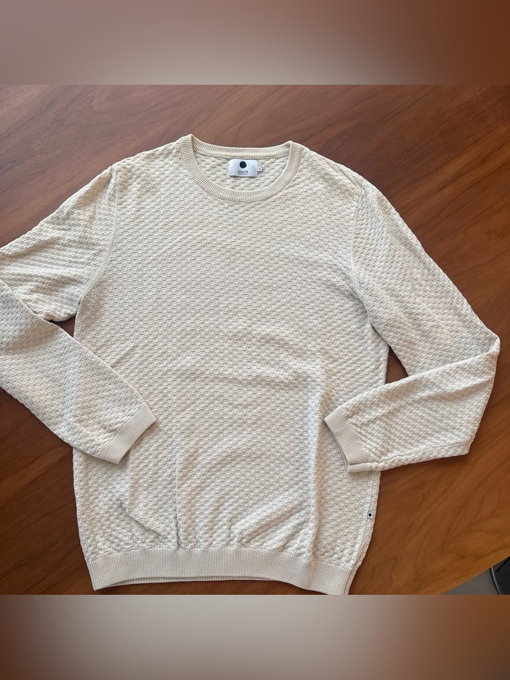 NN07 Men's Textured Crewneck Sweater - Cream